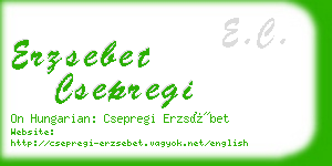 erzsebet csepregi business card